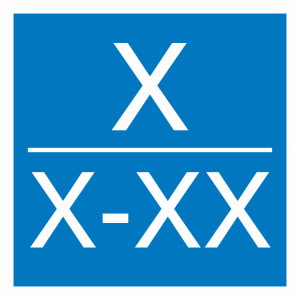 Знак безопасности «Категория помещения» квадратный (синее исполнение)